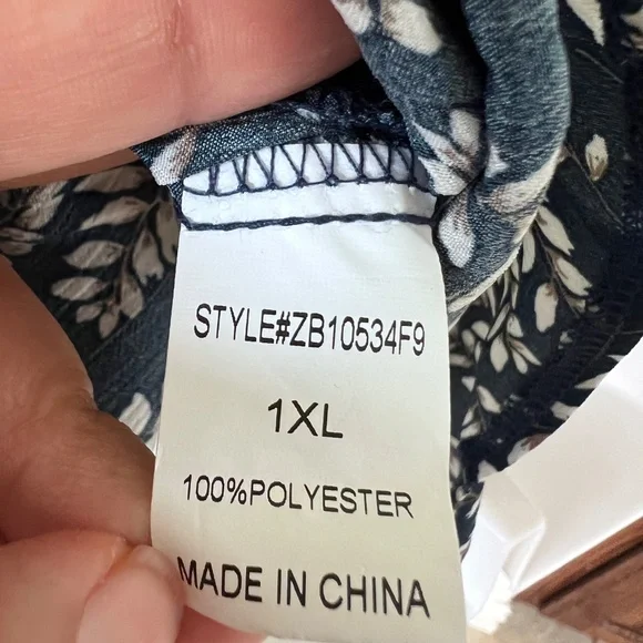 Zenobia Faux Wrap Style Juniors Top - Picture 7 of 7